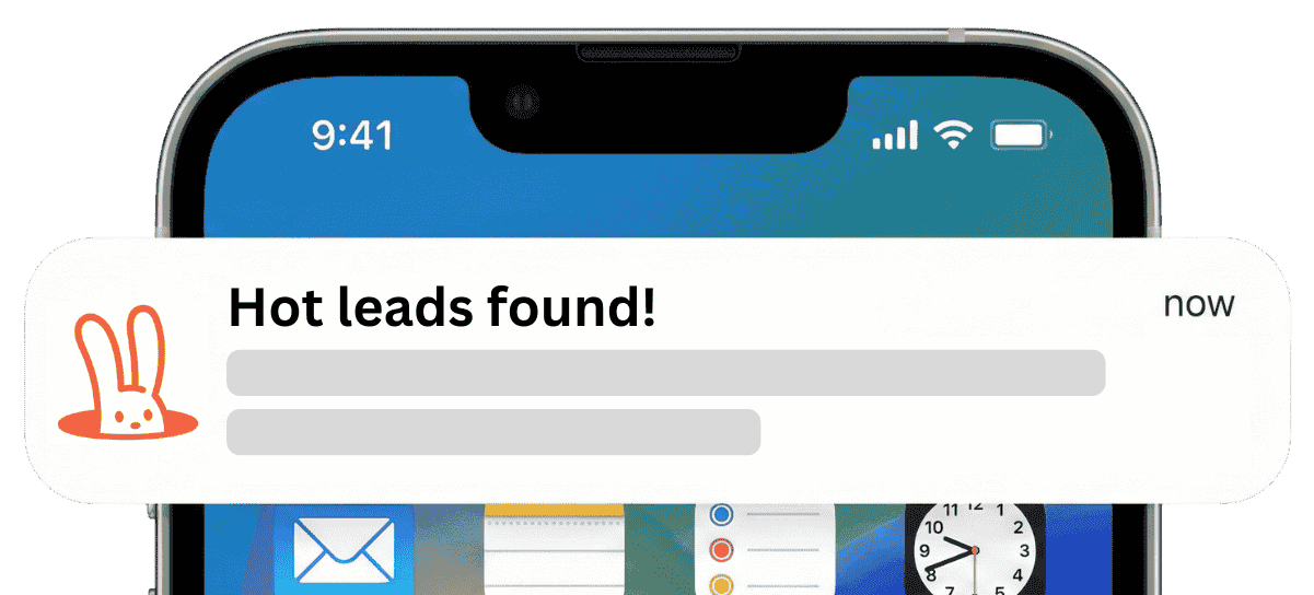 Hot leads found notification